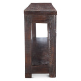 Finely Carved Wood Door Console Table with Bottom Shelf from Home Trends & Design - Luna Furniture
