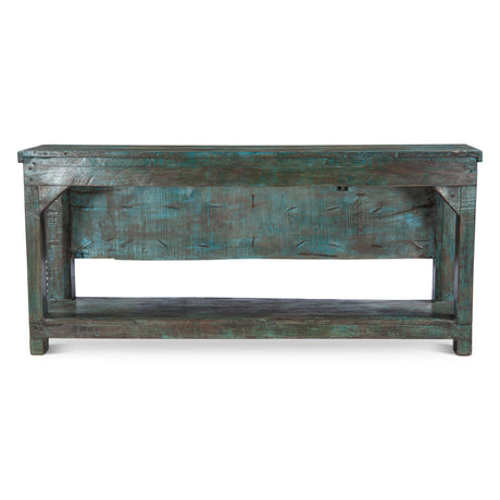 Finely Carved Wood Door Console Table with Bottom Shelf from Home Trends & Design - Luna Furniture