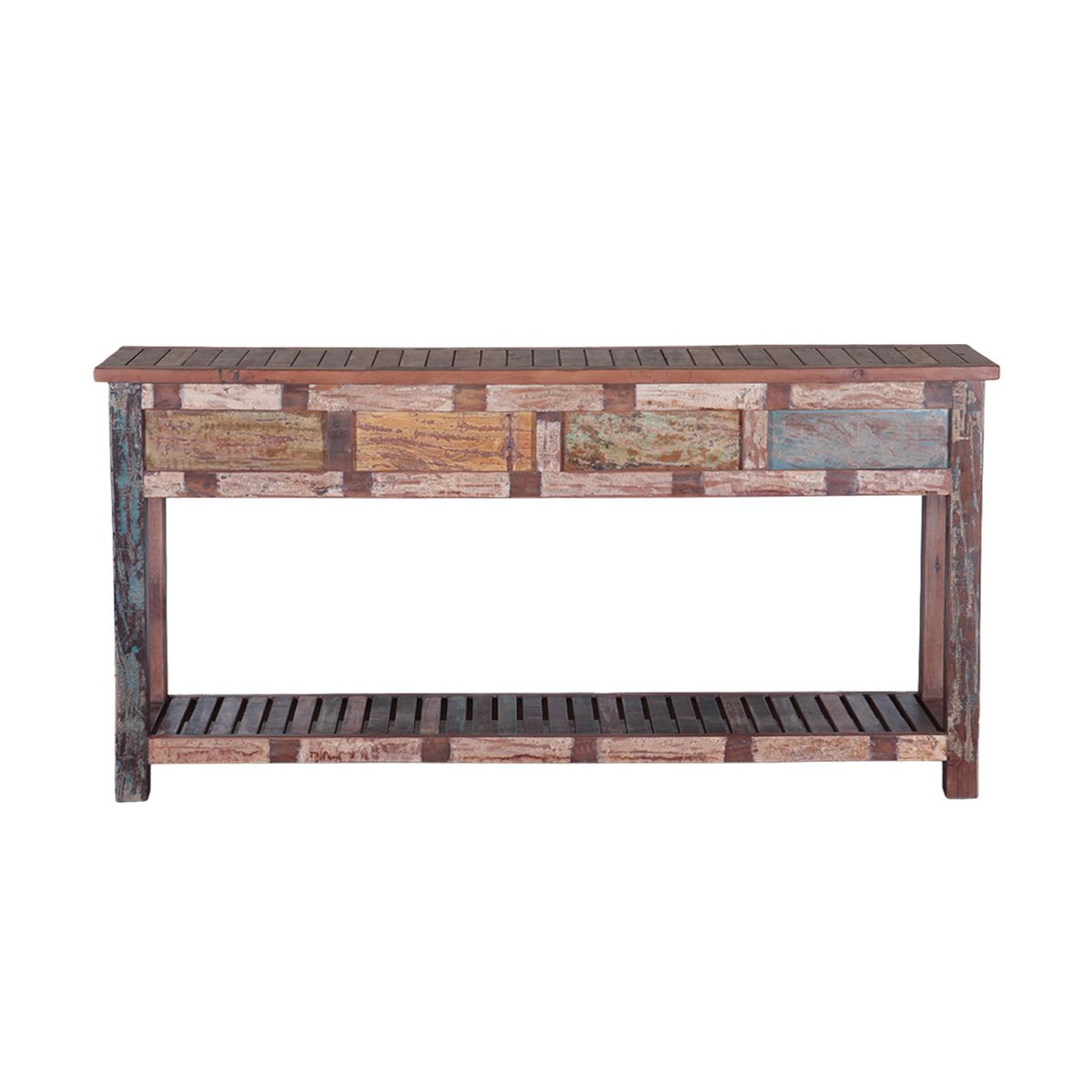 71" Reclaimed Boatwood Console Table from Home Trends & Design - Luna Furniture