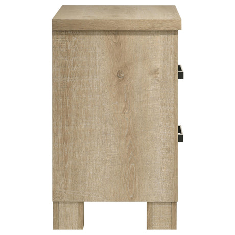 Oakglen Weathered Oak 2-Drawer Nightstand from Coaster - Luna Furniture