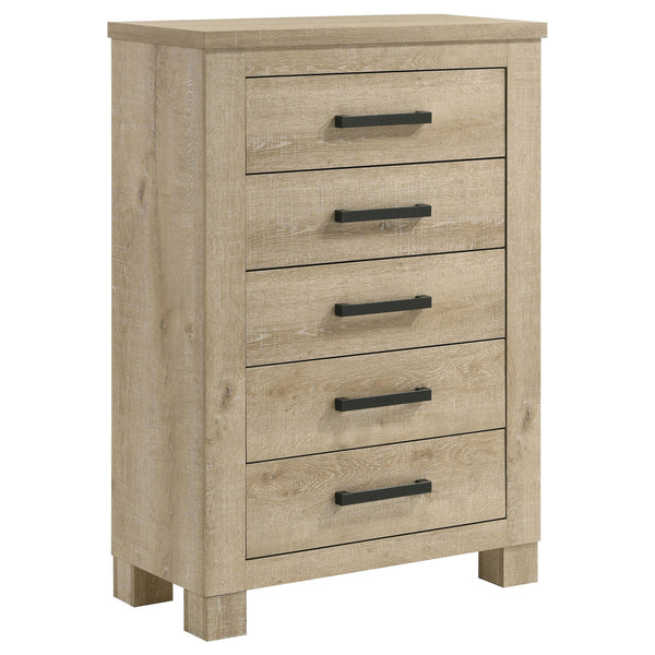 Oakglen Weathered Oak 5-Drawer Chest