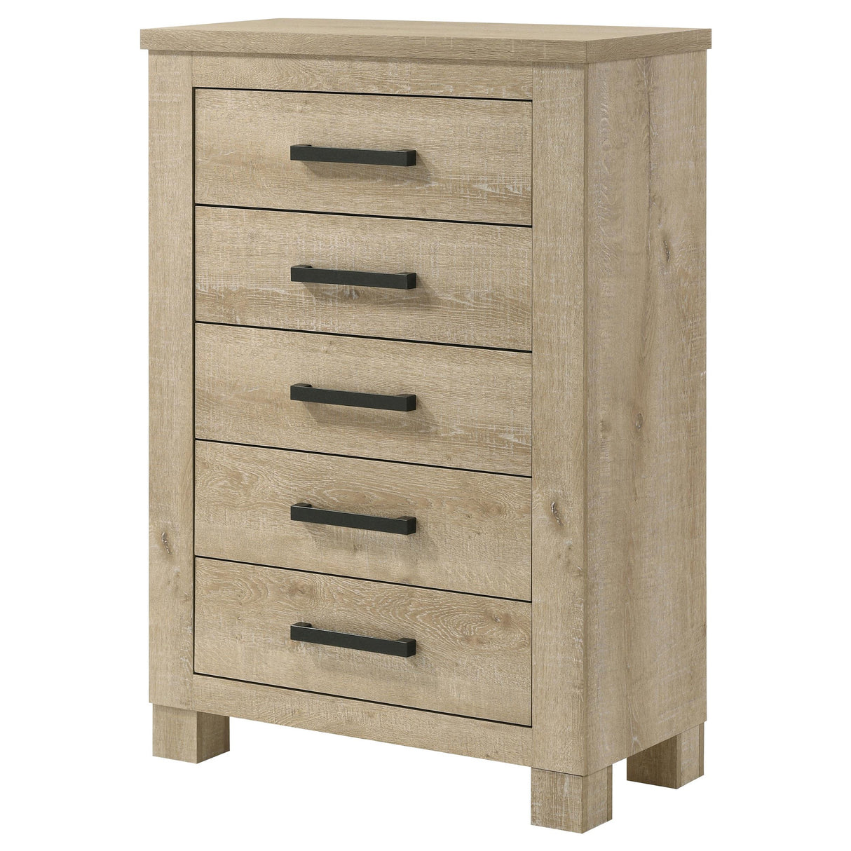 Oakglen Weathered Oak 5-Drawer Chest from Coaster - Luna Furniture