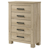 Oakglen Weathered Oak 5-Drawer Chest from Coaster - Luna Furniture