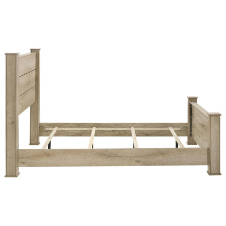 Oakglen Weathered Oak 55-inch Queen Panel Bed from Coaster - Luna Furniture
