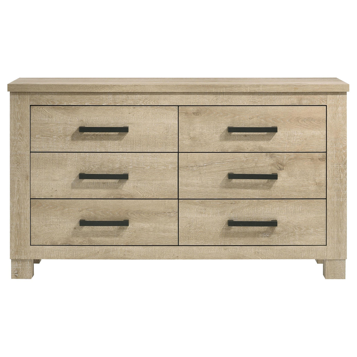 Oakglen Weathered Oak 6-Drawer Bedroom Dresser from Coaster - Luna Furniture