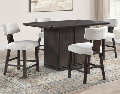 Oakley Charcoal Brown Counter Height Dining Set from Steve Silver - Luna Furniture