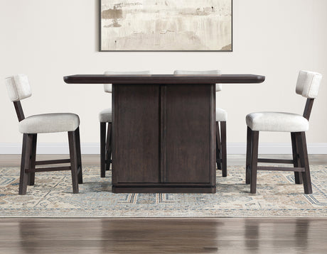 Oakley Charcoal Brown Counter Height Chair, Set of 2 from Steve Silver - Luna Furniture