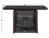 Oakley Charcoal Brown Counter Storage Table from Steve Silver - Luna Furniture