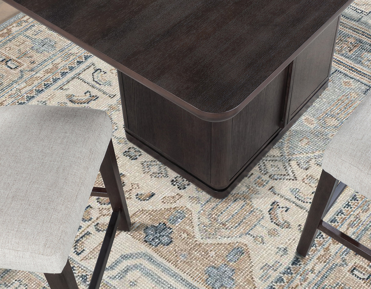 Oakley Charcoal Brown Counter Storage Table from Steve Silver - Luna Furniture