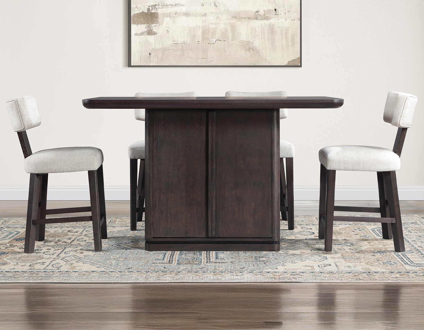 Steve Silver Oakley Charcoal Brown Counter Storage Table – Luna