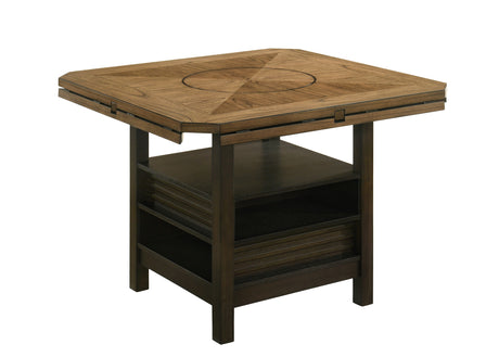 Oakly Brown Round/Square Counter Height Dining Set from Crown Mark - Luna Furniture