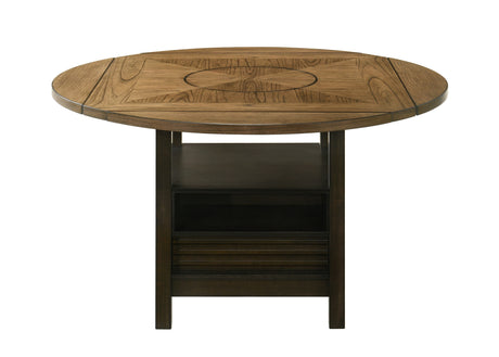 Oakly Brown Round/Square Counter Height Table from Crown Mark - Luna Furniture