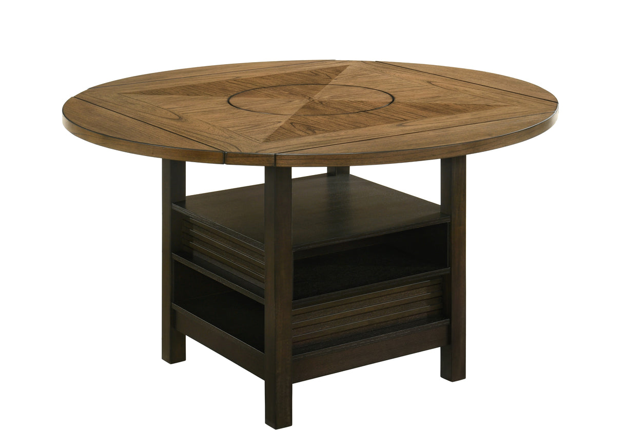 Oakly Brown Round/Square Counter Height Table from Crown Mark - Luna Furniture