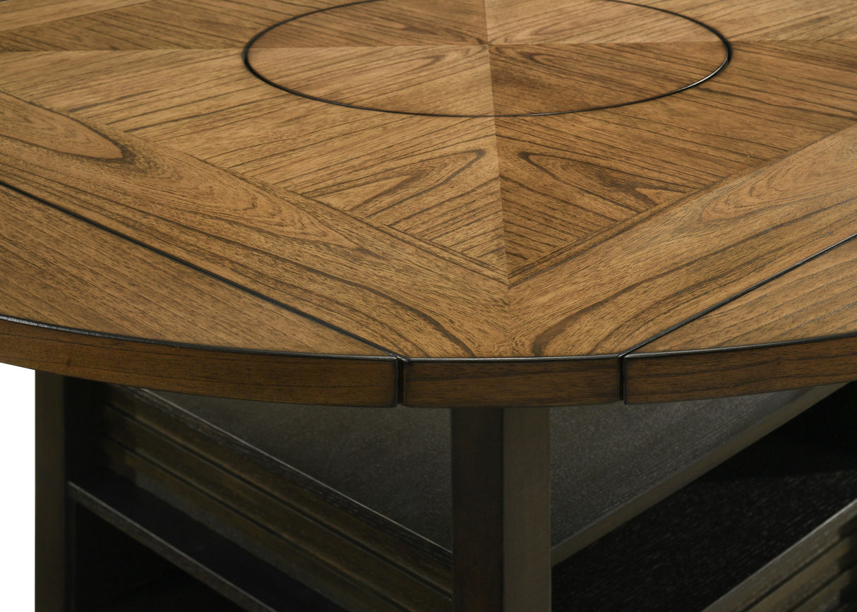 Oakly Brown Round/Square Counter Height Table from Crown Mark - Luna Furniture