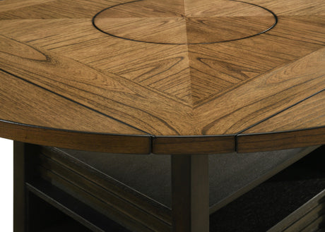 Oakly Brown Round/Square Counter Height Table from Crown Mark - Luna Furniture
