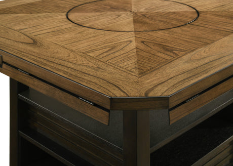 Oakly Brown Round/Square Counter Height Table from Crown Mark - Luna Furniture