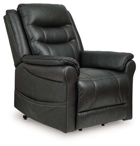 Oatman Carbon Power Lift Recliner from Ashley Furniture - Luna Furniture