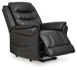 Oatman Carbon Power Lift Recliner from Ashley Furniture - Luna Furniture