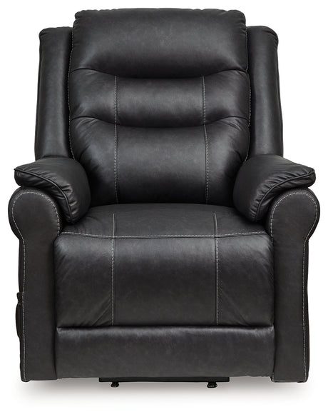 Oatman Carbon Power Lift Recliner from Ashley Furniture - Luna Furniture