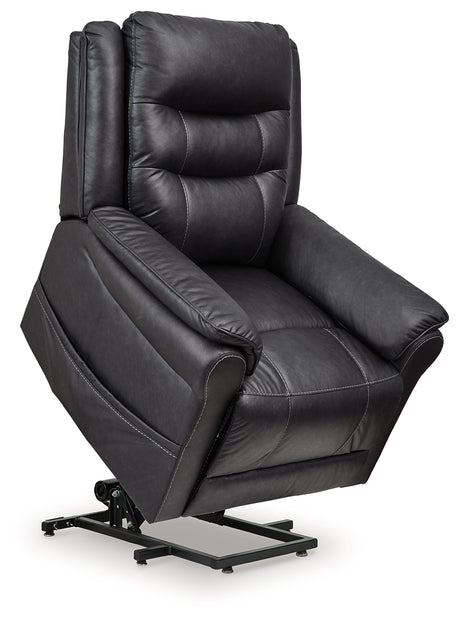 Oatman Carbon Power Lift Recliner from Ashley Furniture - Luna Furniture