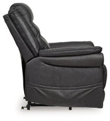 Oatman Carbon Power Lift Recliner from Ashley Furniture - Luna Furniture