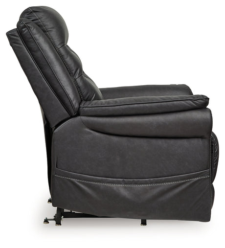 Oatman Carbon Power Lift Recliner from Ashley Furniture - Luna Furniture
