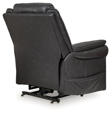 Oatman Carbon Power Lift Recliner from Ashley Furniture - Luna Furniture
