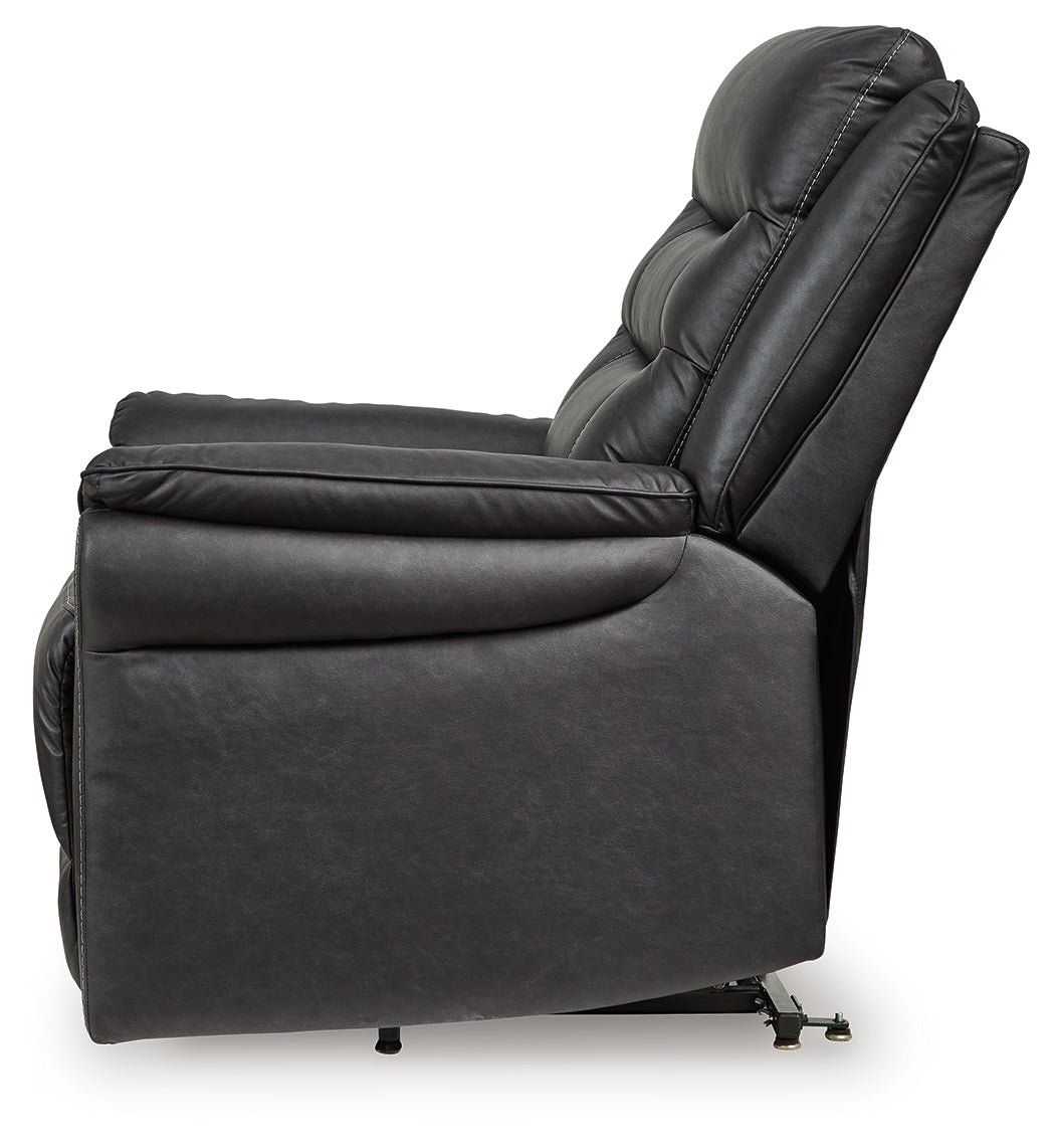 Oatman Carbon Power Lift Recliner from Ashley Furniture - Luna Furniture
