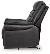Oatman Carbon Power Lift Recliner from Ashley Furniture - Luna Furniture