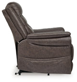 Oatman Umber Power Lift Recliner from Ashley - Luna Furniture