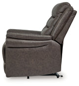 Oatman Umber Power Lift Recliner from Ashley - Luna Furniture