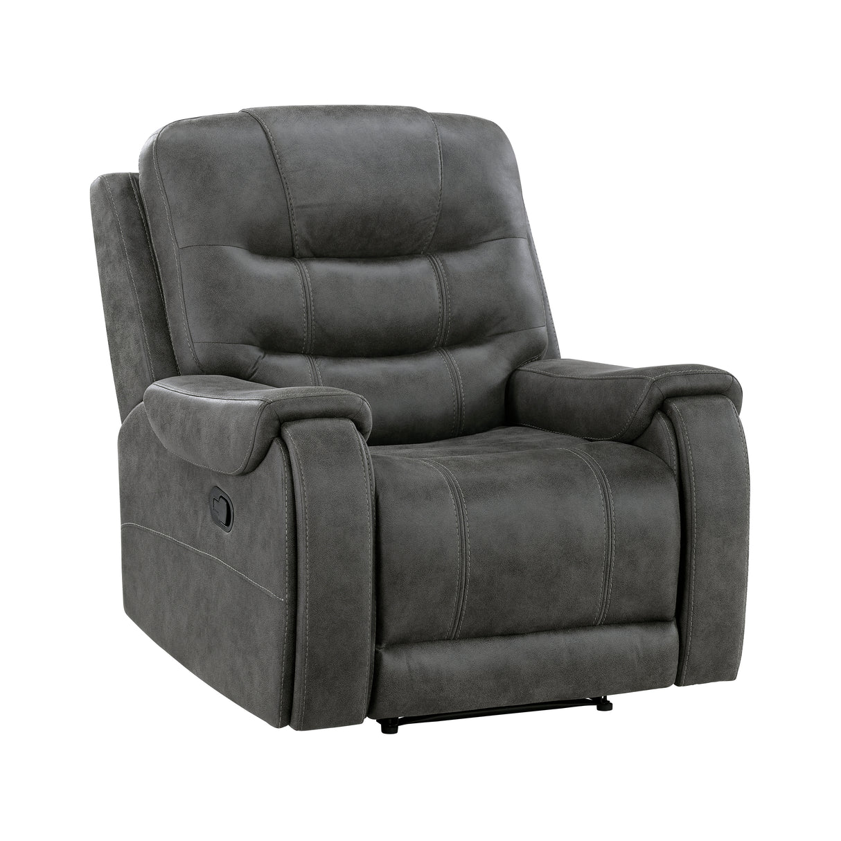 Oberon Dark Gray Reclining Chair from Homelegance - Luna Furniture