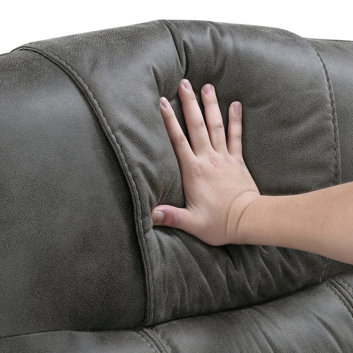 Oberon Dark Gray Reclining Chair from Homelegance - Luna Furniture