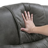 Oberon Dark Gray Double Reclining Sofa from Homelegance - Luna Furniture