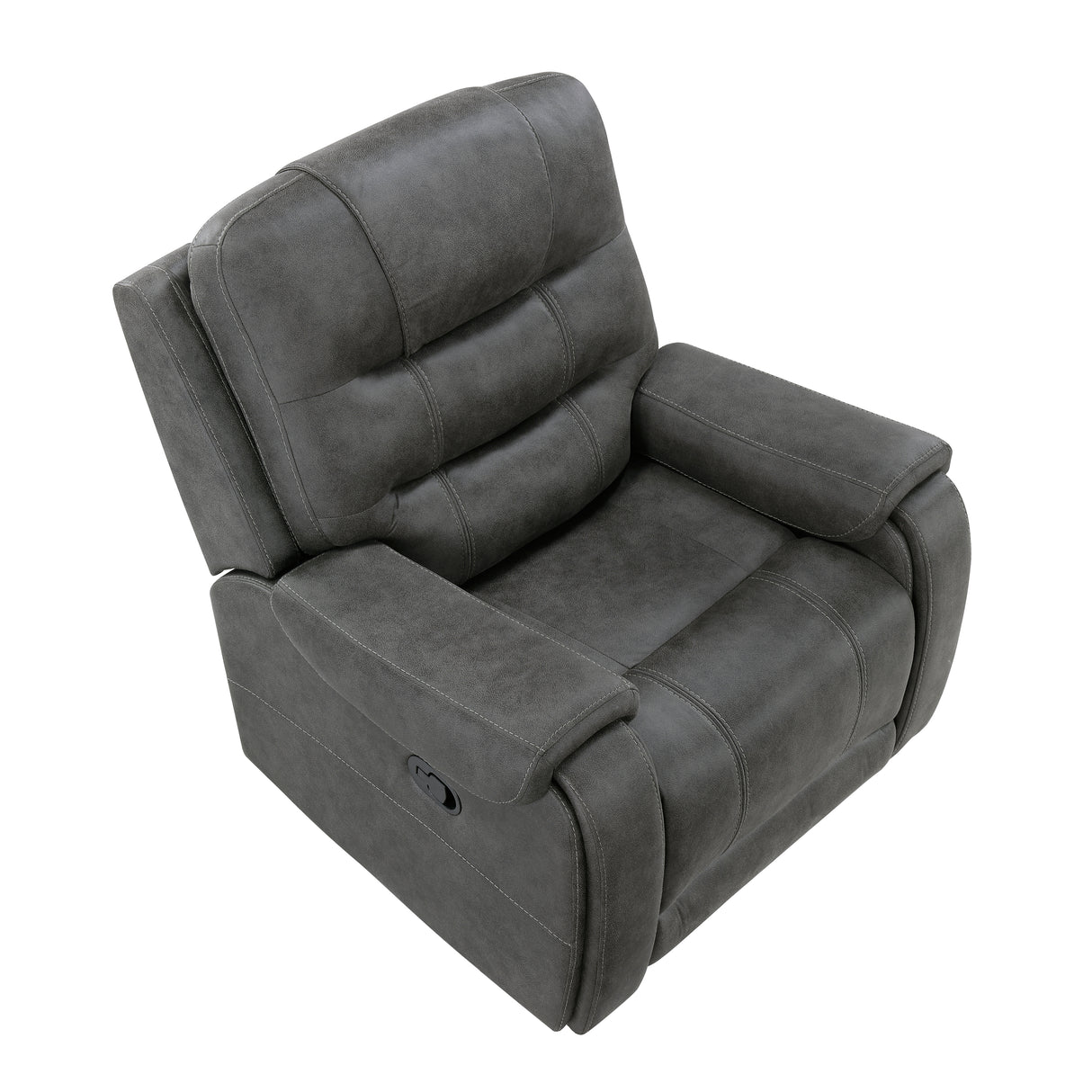 Oberon Dark Gray Double Reclining Living Room Set from Homelegance - Luna Furniture