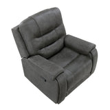Oberon Dark Gray Double Reclining Living Room Set from Homelegance - Luna Furniture