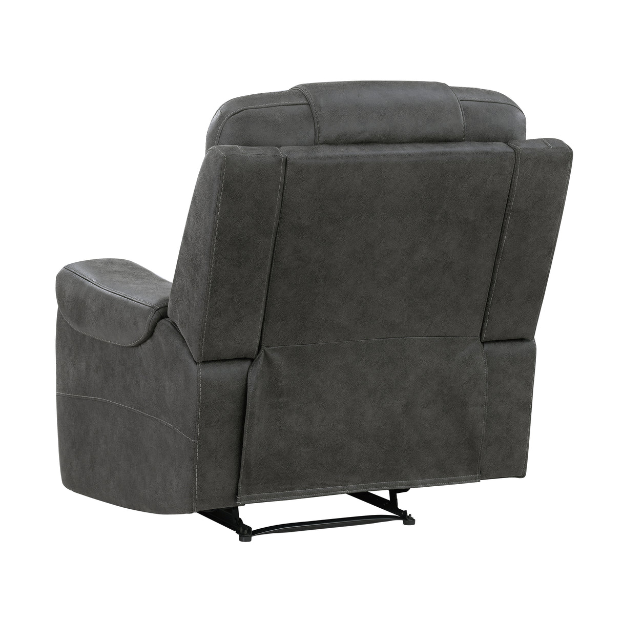 Oberon Dark Gray Double Reclining Living Room Set from Homelegance - Luna Furniture