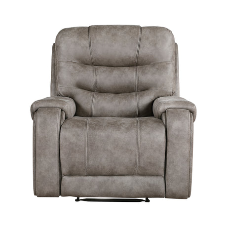 Oberon Grayish Brown Reclining Chair from Homelegance - Luna Furniture