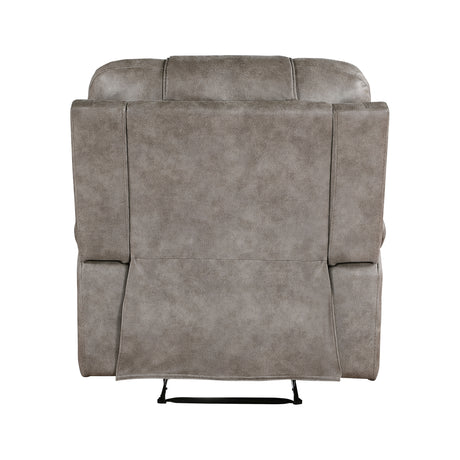 Oberon Grayish Brown Double Reclining Living Room Set from Homelegance - Luna Furniture