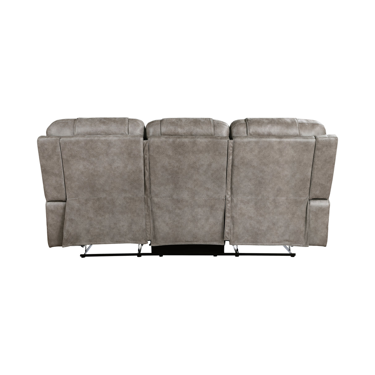 Oberon Grayish Brown Double Reclining Living Room Set from Homelegance - Luna Furniture