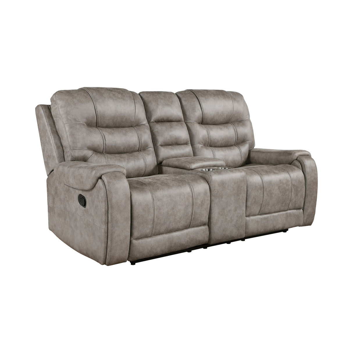 Oberon Grayish Brown Double Reclining Living Room Set from Homelegance - Luna Furniture