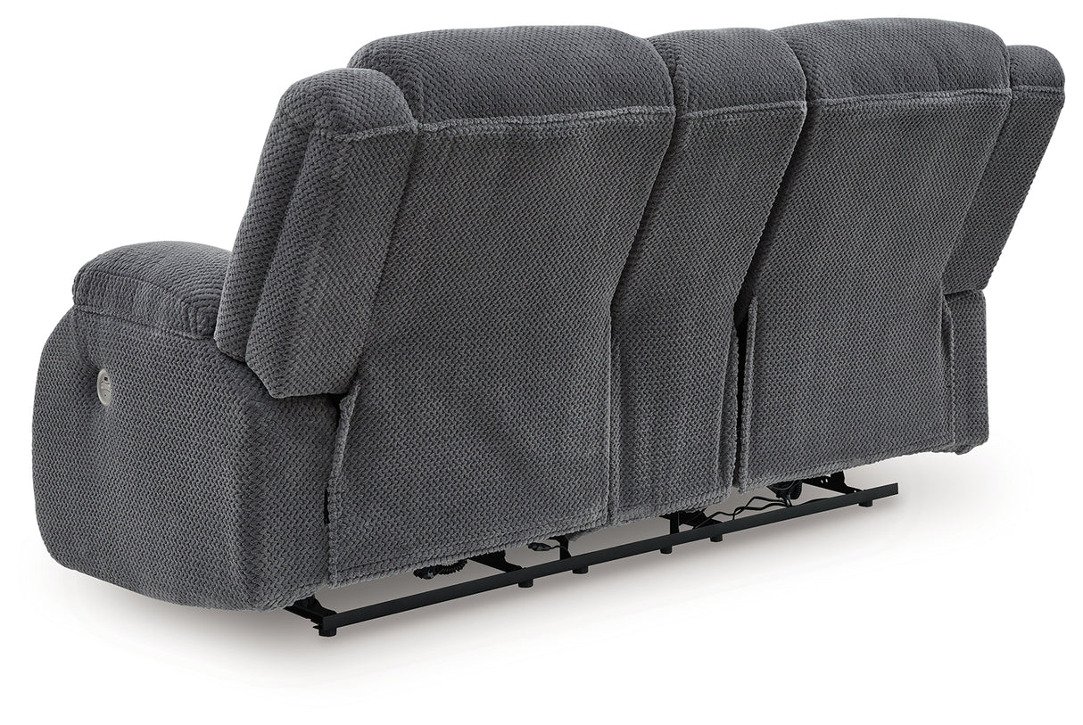 Observation Steel Power Reclining Loveseat with Console from Ashley - Luna Furniture