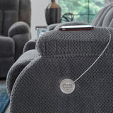 Observation Steel Power Reclining Loveseat with Console from Ashley - Luna Furniture