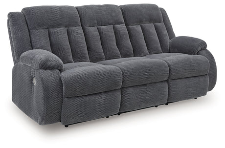 Observation Steel Power Reclining Sofa with Drop Down Table from Ashley - Luna Furniture