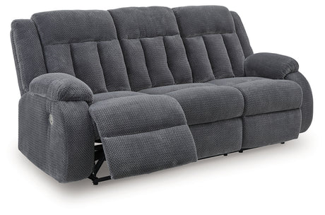 Observation Steel Power Reclining Sofa with Drop Down Table from Ashley - Luna Furniture