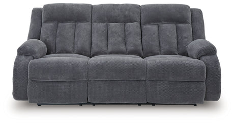 Observation Steel Power Reclining Sofa with Drop Down Table from Ashley - Luna Furniture