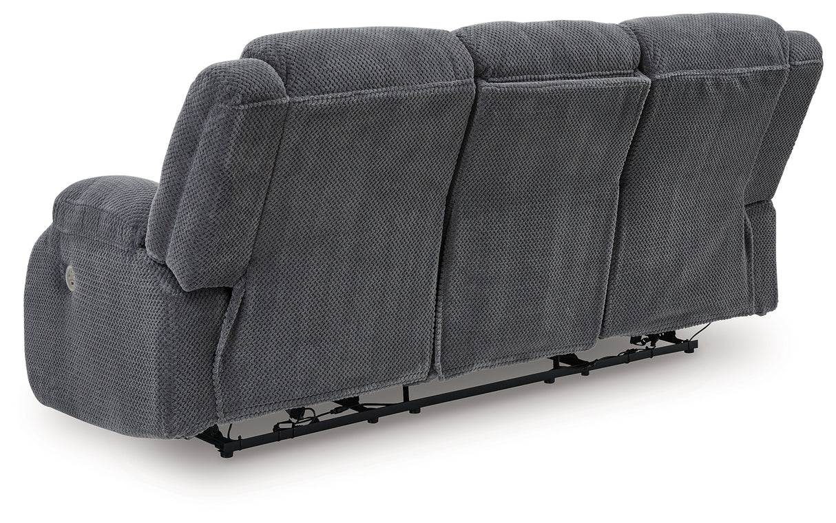 Observation Steel Power Reclining Sofa with Drop Down Table from Ashley - Luna Furniture