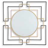 Oceanal Black/Gold Finish Accent Mirror from Ashley - Luna Furniture