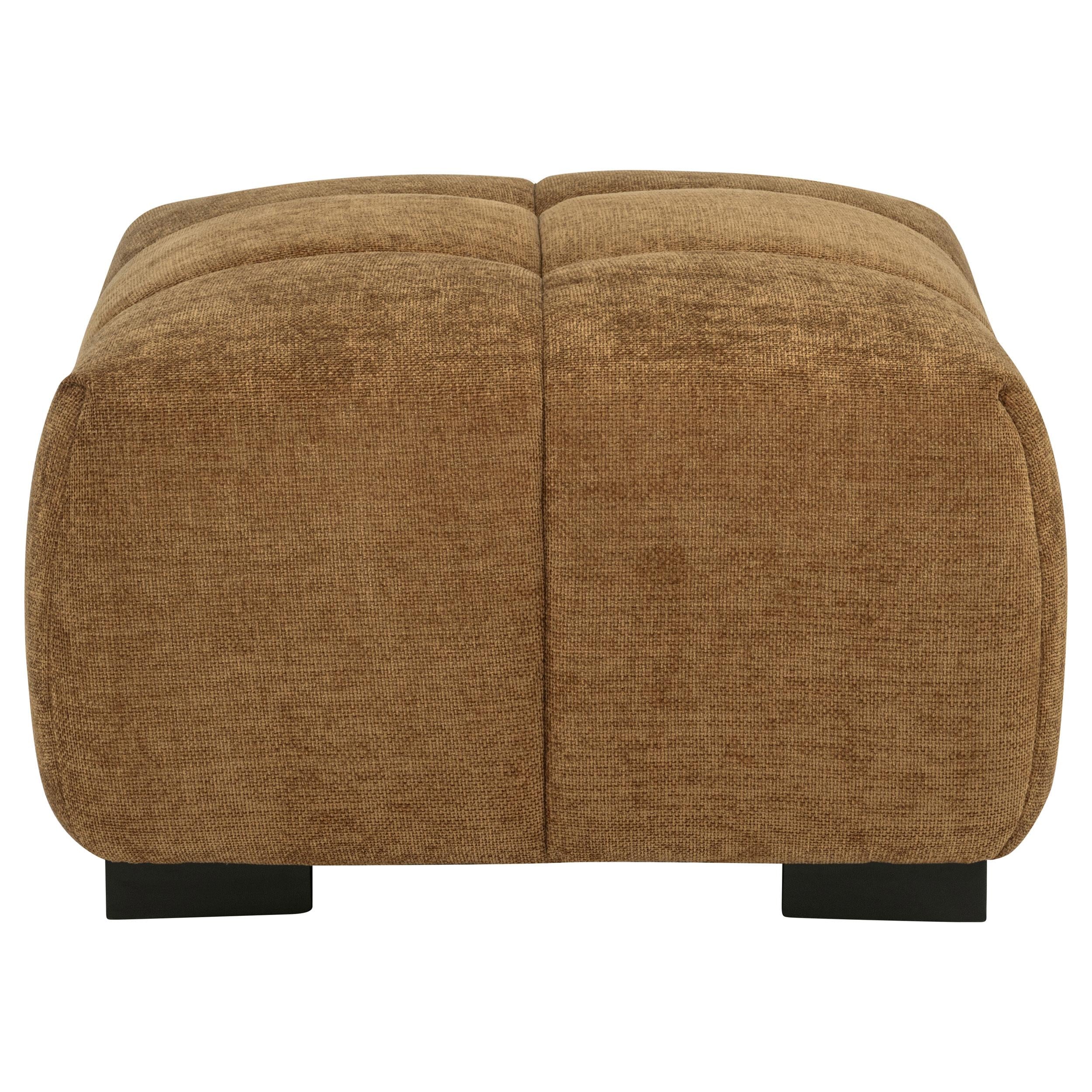 Octavia Amber Fabric Upholstered Rectangular Ottoman – Luna Furniture