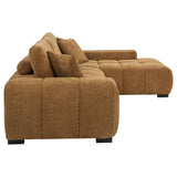 Octavia Amber Fabric Upholstered Sectional Chaise Sofa from Coaster - Luna Furniture